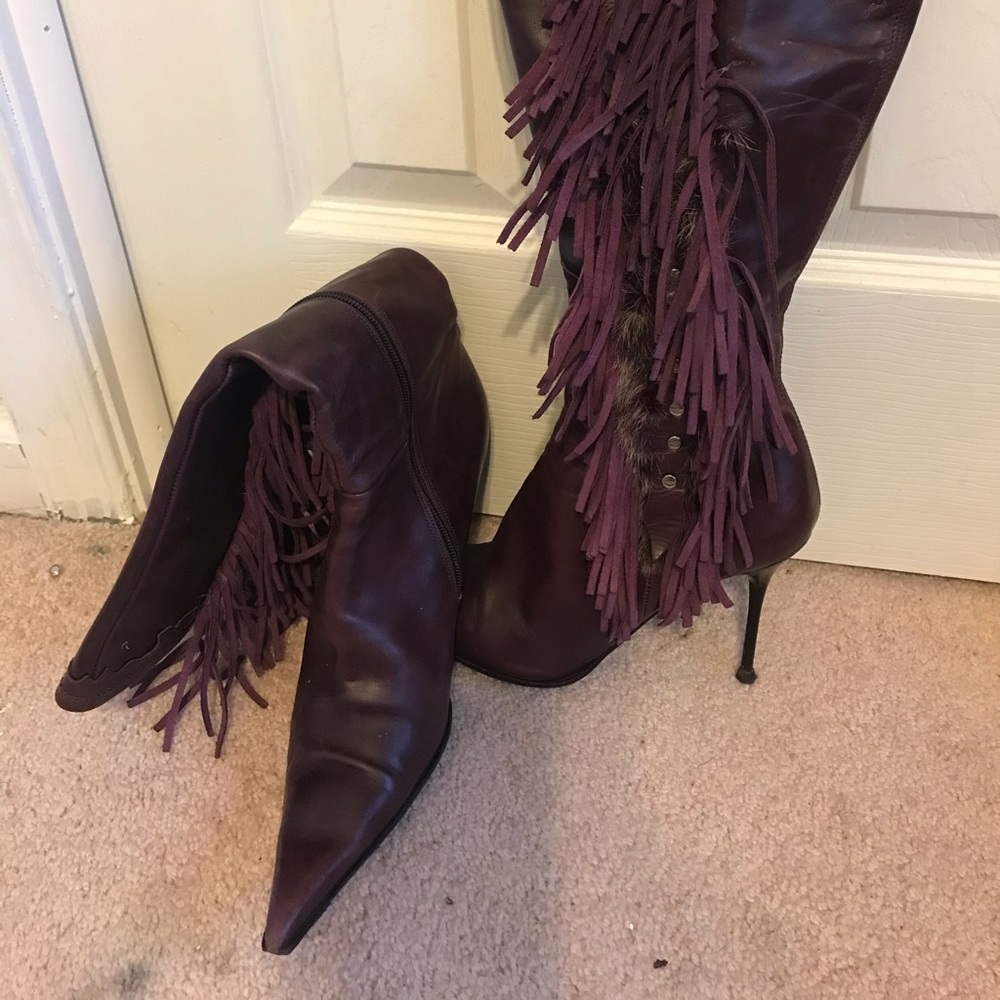 Fringes Western knee boot